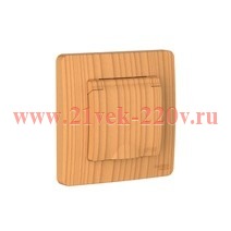 Розетка IP44 с заземлением 2Р+Е со шторками и крышкой 16А, 250В с/у Blanca SE ясень