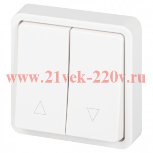 Переключатель Эксперт 11-1528-01 для жалюзи кнопочный IP55 10АХ-250В СУ бел. Эра Б0063249