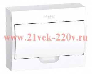 Щит навесной City9 Box 12 модулей с белой дверью с клемниками N+PE (Easy9) SE (электрический шкаф)