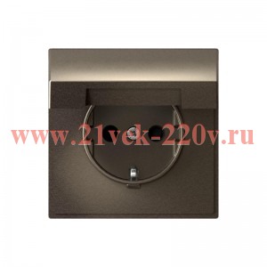 Розетка ArtGallery 16А IP20 с заземл. со шторками с крышкой быстрозажим. клем. механизм мокко SE GAL
