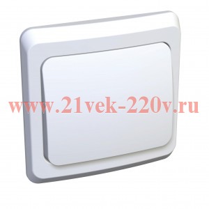 Выключатель кнопочный 1-клавишный Этюд белый KC10-001B