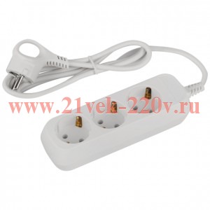 Удлинитель электрический UDL-10-330-E Greenline 3 розетки с заземлением 3м ПВС 3х0.75кв.мм Эра Б0065