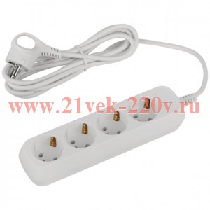 Удлинитель электрический UDL-10-430-E Greenline 4 розетки с заземлением 3м ПВС 3х0.75кв.мм Эра Б0065