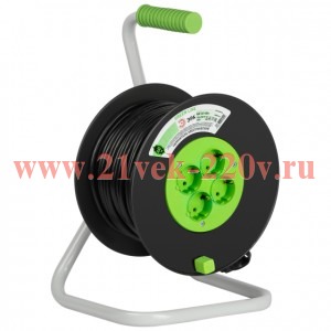Удлинитель силовой GREEN LINE KAT-3x1.5-30m Greenline на катушке пластик 4 розетки с заземлением 30м