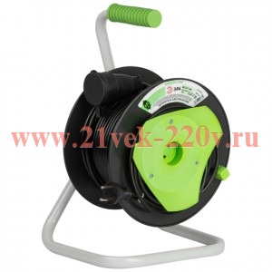 Удлинитель силовой GREEN LINE GAZ-2x1-30m Greenline на катушке пластик 1 розетка без заземления 30м