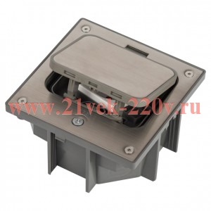 Люк 18-6002-03 IP66 в бетон с розеткой под шестигранник сер. Эра Б0063273