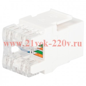 Люк 18-8002-01 коннектор RJ45 CAT6 UTP Keystone бел. Эра Б0063290