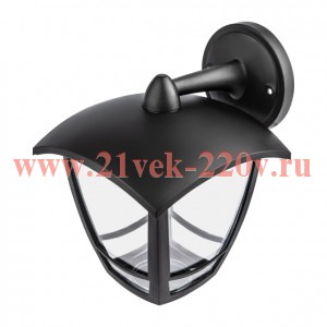 Светильник светодиодный садово-парковый ДБУ 07-8-002 Дели 2 8Вт 3000К IP44 4 гранный настенный черн.
