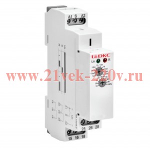 Реле времени задержка включения конфигурация контакта 2CO AС/DC 12-240В DKC DRM-TA-2-240