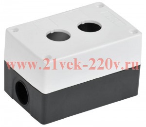 Корпус КП102-Р для кнопок 2 места бел. IEK BKP10-2-K01-R