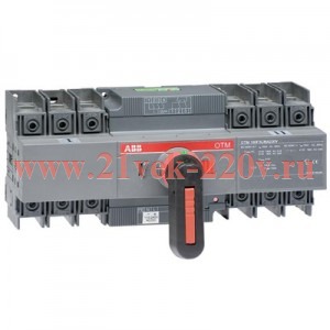 Реверсивный рубильник OTM125F4CMA230V с моторным приводом 4п ABB