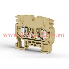 Миниклеммник пружинный на DIN-рейку (MR15) 2.5кв.мм беж. MYK2.5 Klemsan 306420