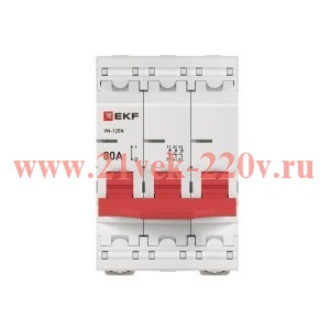 Выключатель нагрузки 3п 80А ВН-125N PROxima EKF S1253080