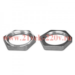 Гайка заземляющая M20x1,5 никел. латунь ДКС
