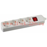 Колодка удлинителя K-4es 4-м с зазeмл. выкл. ЭРА C0045324