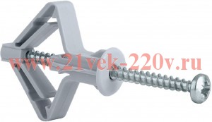 Дюбель (анкер) бабочка полипропилен 8х28 (уп.4шт) Tech-Krep 111486
