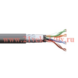 Кабель витая пара SF/UTP кат.5E 4 пары 19х0.1мм 26AWG для промышленного Ethernet проводник оболочка