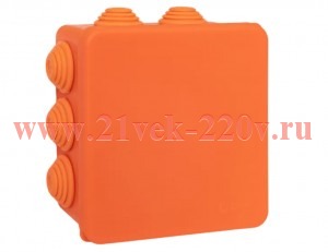 Коробка огнестойкая E45 85х85х40мм IP55 с клеммниками 4 полюса 0.5-4кв.мм HF EKF plc-kmfr-85-404
