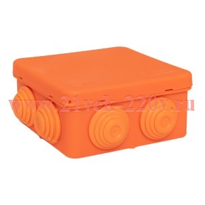 Коробка огнестойкая E45 85х85х40мм IP55 с клеммниками 4 полюса 0.5-6кв.мм HF EKF plc-kmfr-85-406