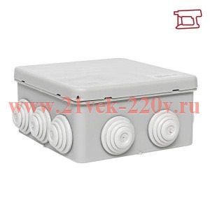 Коробка уравнивания потенциалов КУП-030-014 с крышкой наружная (100х100х50) для прямого монтажа 10 м