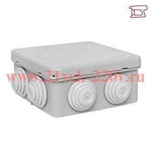 Коробка уравнивания потенциалов КУП-030-031 с крышкой наружная (85х85х40) для прямого монтажа 8 мемб