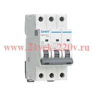 Выключатель автоматический 3п 40А 4.5кА NB8-40J х-ка D (R) CHINT 320737