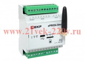 Контроллер удаленного управления 6вх/4вых Wi-Fi GSM 230 В ePRO24 Omni EKF ePRO24-6-4-WG-OMNI