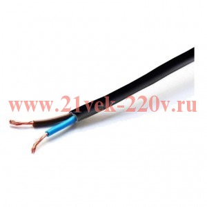 Провод ШВВП 2х0.5 Ч 380В (бухта) (м) АЛЬФАКАБЕЛЬ 2502