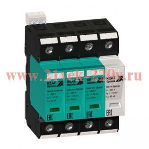 Ограничитель импульсных перенапряжений (УЗИП) OptiDin OM-II-3+N-280/40