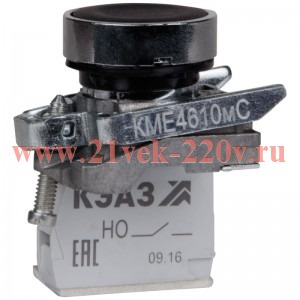 Кнопка КМЕ4501мС-черный-0но+1нз-цилиндр-IP54 КЭАЗ 275181
