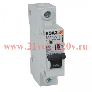 Выключатель автоматический модульный ВА47-29-1B8-УХЛ3 (4.5кА) КЭАЗ 318194