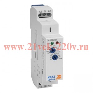 Реле времени OptiRel D TMR-DON-1T-240U-2I задержка включения 16А 1СО и 1ИМП 12-230АС/DC КЭАЗ 332014