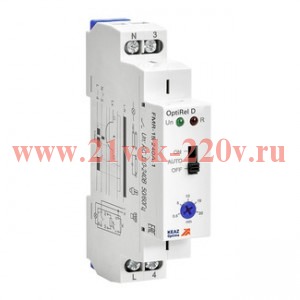 Фотореле OptiRel D FMR-15-240А-1 с датчиком 1.5м 16А 1СО 110-240АС КЭАЗ 332034