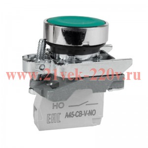 Кнопка OptiSignal D22 C4-P-310 зел. металл 1НО XB4BA31 КЭАЗ 332167