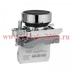 Кнопка OptiSignal D22 C4-P-210 черн. металл 1НО XB4BA21 КЭАЗ 332166