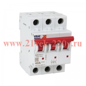 Выключатель нагрузки модульный 3п 20А OptiDin BM63P УХЛ3 КЭАЗ 332975