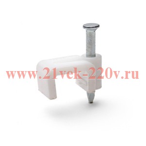 Скоба пласт. с гв.плоск. СПП 4 (50шт.) (Fortisflex)
