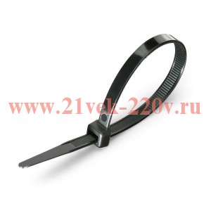 Стяжки нейлоновые КСС 3*60 (ч) (100 шт.) (Fortisflex)