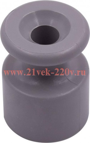 Изолятор Ришелье пластиковый титан [упак. 100шт] Bironi R1-551-26-100