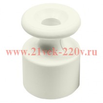 Изолятор ОП пластик сл. кость (уп.100шт) Bironi R1-551-211-100