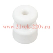 Изолятор ОП керамика бел. (уп.50шт) Bironi R1-551-01-50