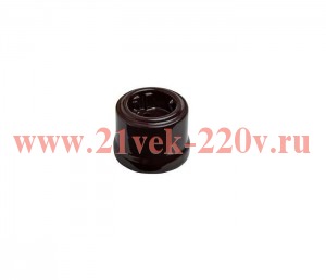 Розетка с заземлением Лизетта, пластик коричневый Bironi B1-101-22