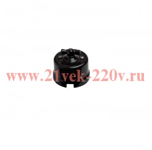 Переключатель 1-клавишный Лизетта, пластик черный Bironi B1-201-23
