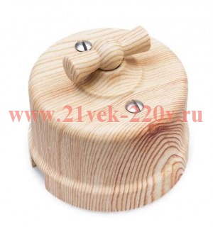 Переключатель 1-клавишный Лизетта, пластик Карельская сосна Bironi B1-201-13