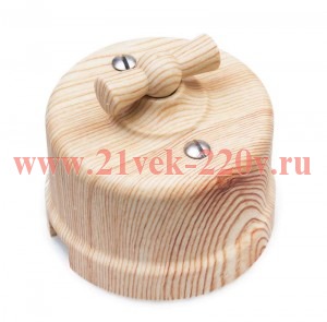 Выключатель 2-клавишный Лизетта, пластик Карельская сосна Bironi B1-202-13