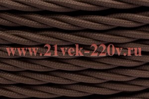 Ретро провод витой 3х1,5 коричневый плетеный [бухта 150м] Bironi B1-434-72-150