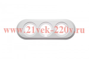 Рамка 3-я Лизетта, пластик белый Bironi BF1-630-21