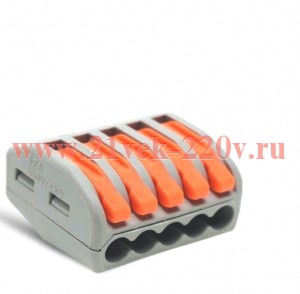 Клемма строительно-монтажная PCT-415 компактная 5 отверстий TOKOV ELECTRIC TKE-PCT-415/C50