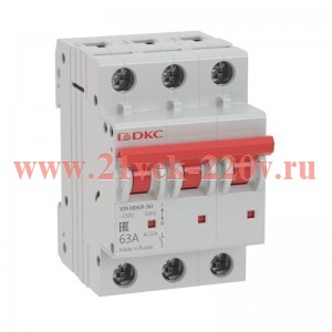 Выключатель нагрузки модульный YON MD63P-340 DKC MD63P-340