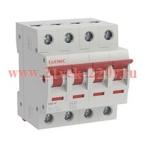 Выключатель нагрузки модульный YON MSD 4п 63А DKC MSD-4P63